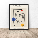 Abstrakcyjny plakat Kwadratowa twarz w stylu Picasso