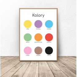 Plakat Montessori "Kolory"