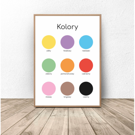 Discover the Magic of 9 Primary Colors with the Montessori Poster!