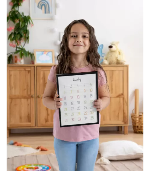 Plakat Montessori "Liczby od 1 do 35"