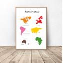 Plakat Montessori Kontynenty