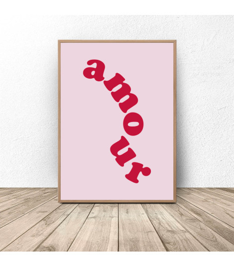 Plakat z napisem "Amour"