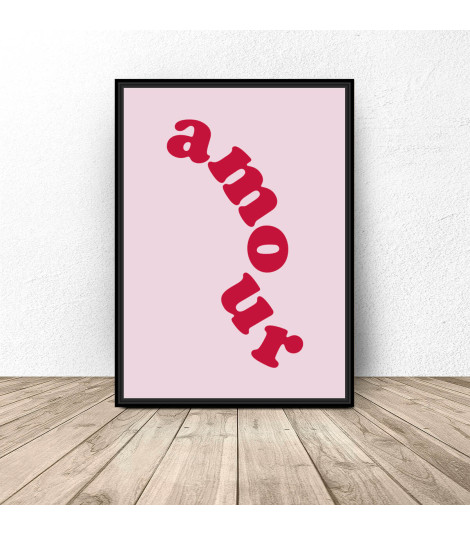 Plakat z napisem "Amour"