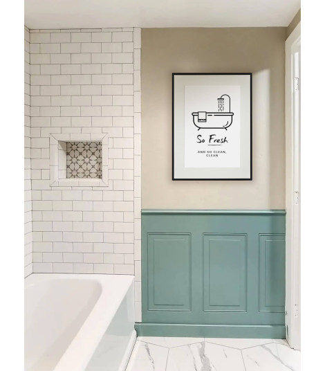 Poster for the bathroom with bathtub