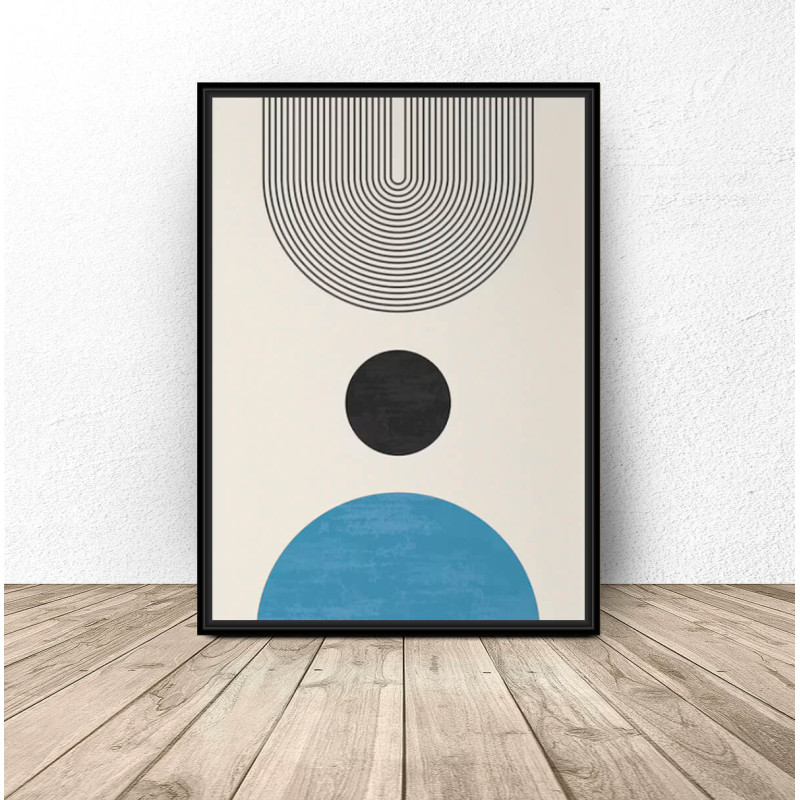 Poster for living room "Blue Abstract Composition"