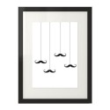 Plakat z wąsami na sznurkach String mustache