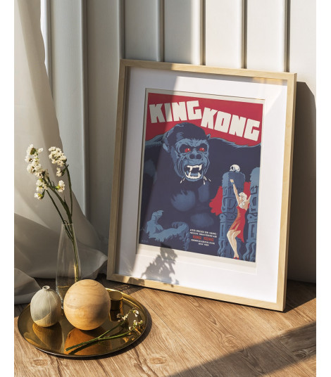 Plakat w stylu vintage retro "King Kong"