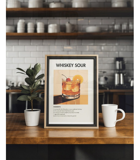 Plakat z drinkiem "Whiskey Sour"