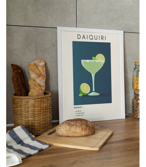 Plakat z przepisem na drink "Daiquiri"