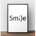Typograficzny plakat z napisem Smile