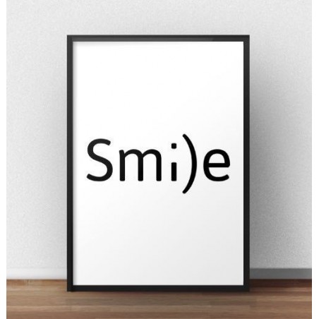 Typografický plakát se slovem "úsměv"