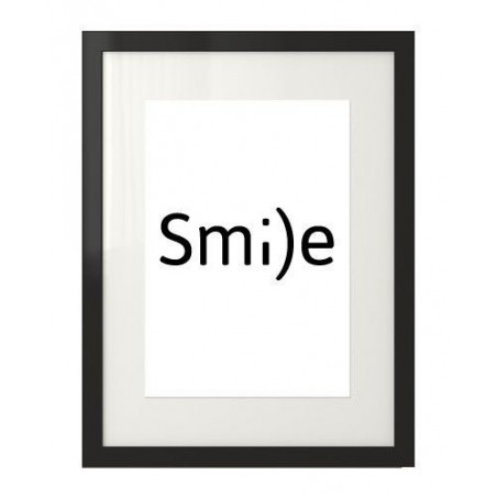 Motywacyjny plakat ze słowem "Smile"