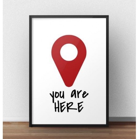 Colorful wall graphic "You are here"