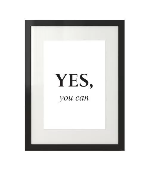 Plakat motywacyjny z napisem "Yes, you can"