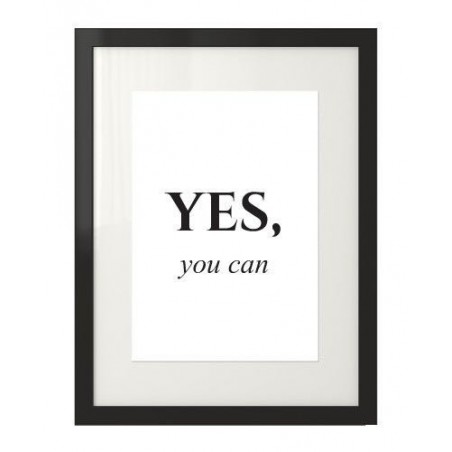 Motivational poster with the words Yes you can in the middle of the poster