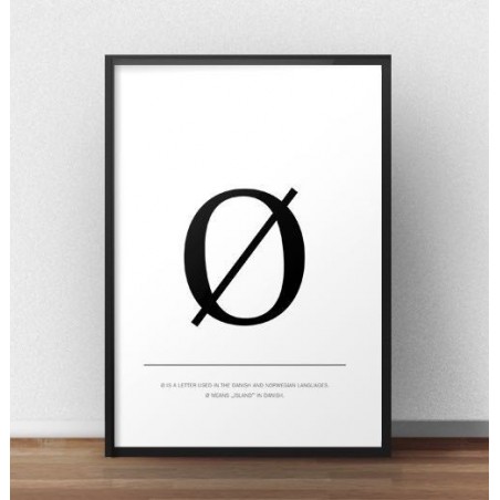 Scandinavian typography poster with the letter "ø"