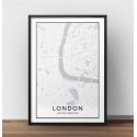 Skandynawski plakat z mapą Londynu