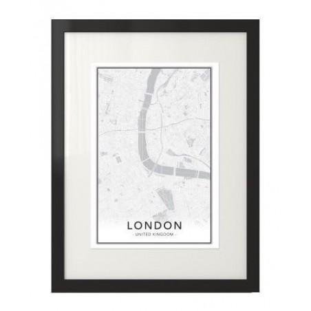 Nowoczesny plakat z mapą śródmieścia Londynu do powieszenia na ścianie