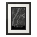 Czarny plakat z mapą Nowego Jorku 2